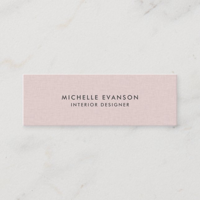 Carte De Visite Mini Linge rose pâle Joli professionnel (Devant)
