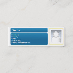 Carte De Visite Mini LinkedIn foncé - maigre
