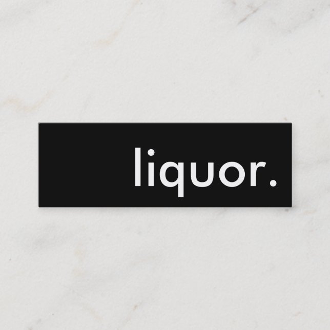 Carte De Visite Mini liqueur. (Devant)