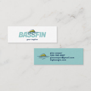 Carte De Visite Mini Logo Bassfin Marque de pêche ou de plein air