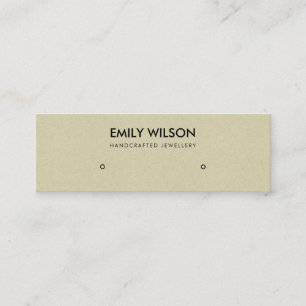 CARTE DE VISITE MINI LOGO D'AFFICHAGE SIMPLE DE L'ÉTUDE CHIC KRAFT RUST