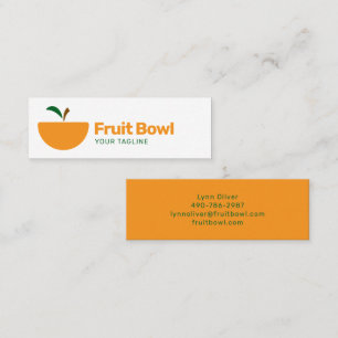 Carte De Visite Mini Logo de bol de fruits Marque de nourriture fraîc