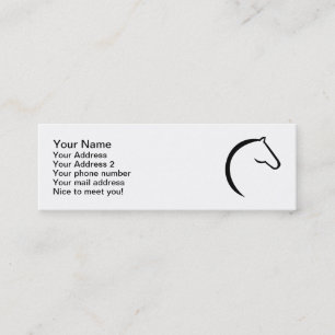 Carte De Visite Mini Logo de cheval