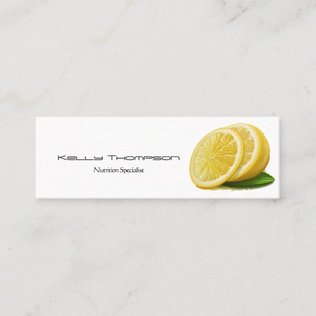 Carte De Visite Mini Logo de citron (Devant)