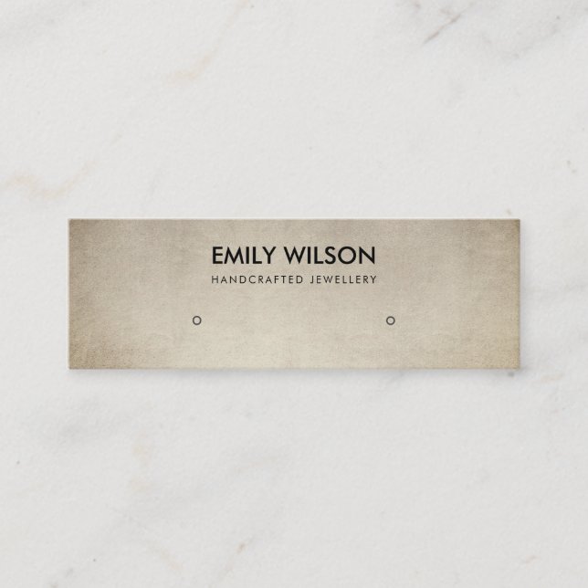 CARTE DE VISITE MINI LOGO DE REGAL FAUX GOLD BROWN STUD EARRY EARRY (Devant)