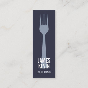 Carte De Visite Mini Logo de traiteur minimaliste chef élégant moderne 