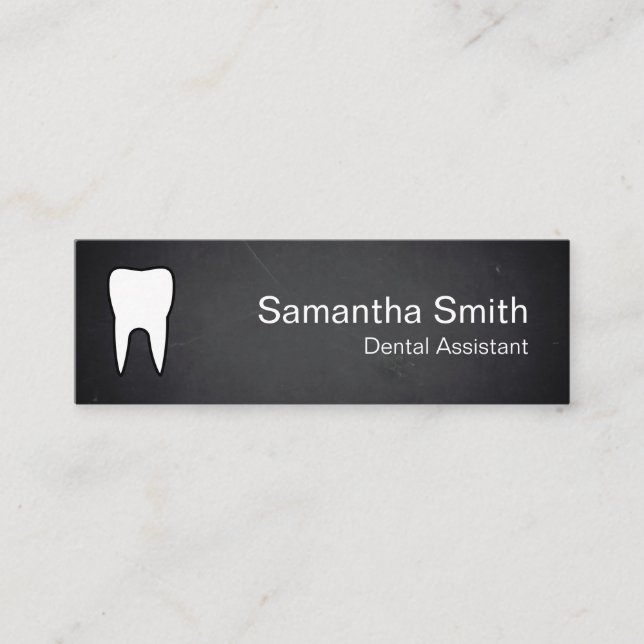 Carte De Visite Mini Logo dentaire moderne élégant assistant dentiste d (Devant)