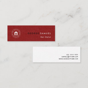 Carte De Visite Mini Logo et nom d'entreprise simple et élégant