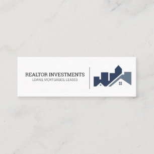Carte De Visite Mini Logo immobilier de construction architecturale