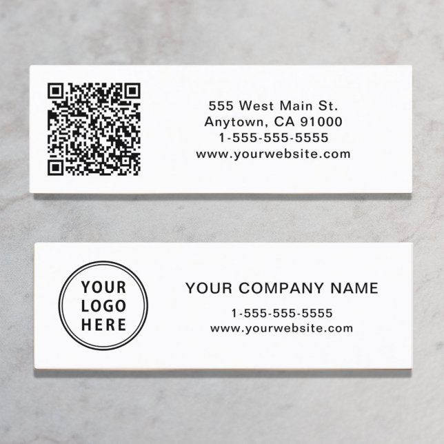 Carte De Visite Mini Logo moderne Code QR (Créateur téléchargé)