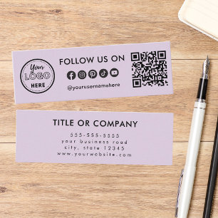 Carte De Visite Mini Logo Professionnel Des Médias Sociaux Suivez-Moi Q
