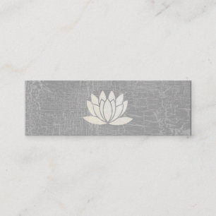 Carte De Visite Mini Lotus moderne Fleur Marbré Gris