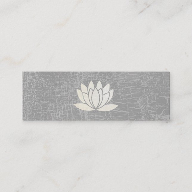 Carte De Visite Mini Lotus moderne Fleur Marbré Gris (Devant)