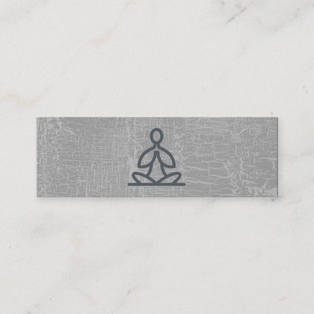 Carte De Visite Mini Lotus moderne Fleur Marbré Gris | Professeur de yo (Devant)