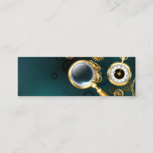 Carte De Visite Mini Loupe en style Steampunk