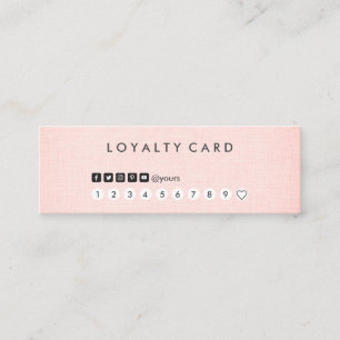 Carte De Visite Mini Loyauté de linge de lit minimaliste épuré profe
