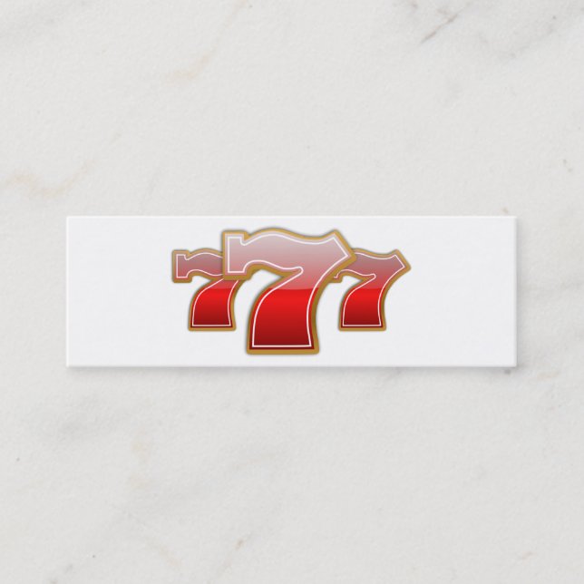 Carte De Visite Mini Lucky Sevens - Slot Machine Jackpot (Devant)