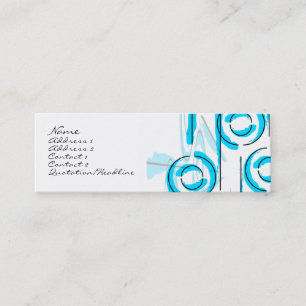 Carte De Visite Mini Lune et Sun - bleu-clair