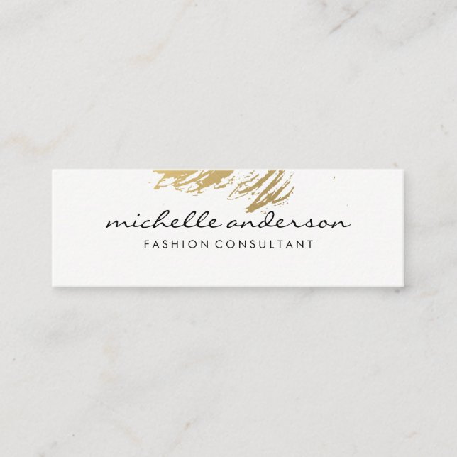 Carte De Visite Mini Lux Gold brossé (Devant)