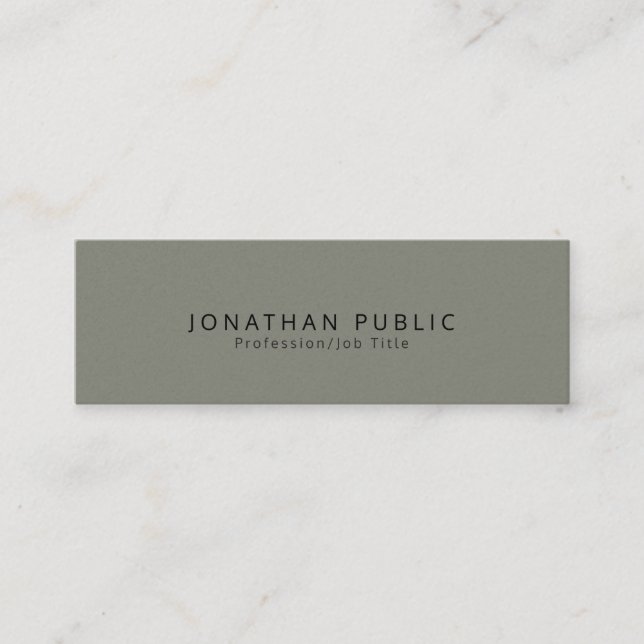 Carte De Visite Mini Luxe Créative Moderne Élégant Premium Pearl (Devant)