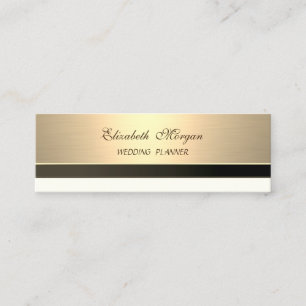 Carte De Visite Mini Luxe Moderne Proffesional Elégant Or
