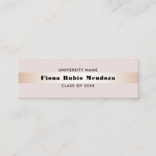 Carte De Visite Mini Luxury Chic Rose Gold Graduation Nom Insérer