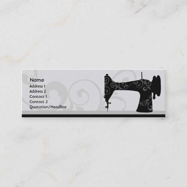 Carte De Visite Mini Machine à coudre - maigre (Devant)