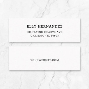 Carte De Visite Mini Machine à écrire minimaliste simple 11 mini-Carte 