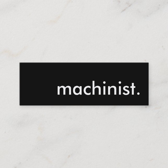 Carte De Visite Mini machiniste. (Devant)