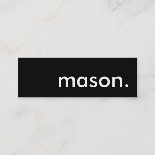 Carte De Visite Mini maçon. (Devant)
