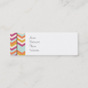 Carte De Visite Mini Magenta Blue Orange Gold Checks V Motif