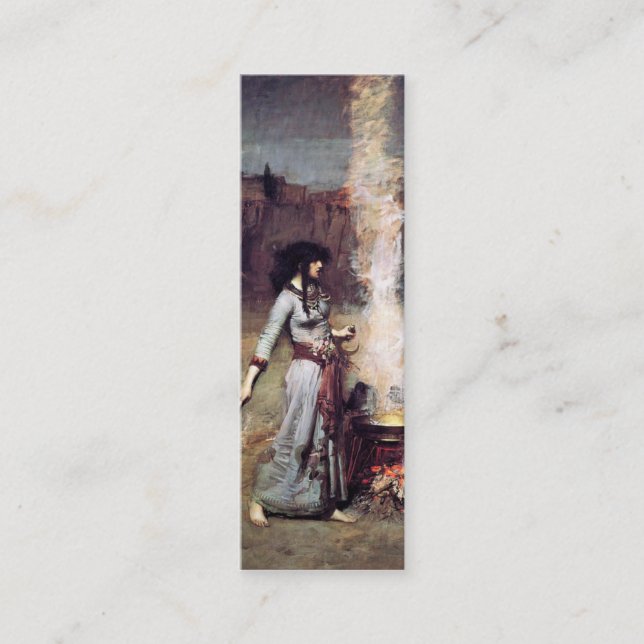 Carte De Visite Mini Magic Circle Signet par John W. Waterhouse (Devant)
