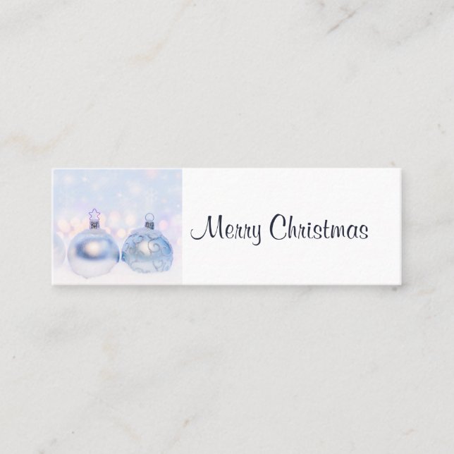 Carte De Visite Mini Magical Metallic Christmas Balls (Devant)