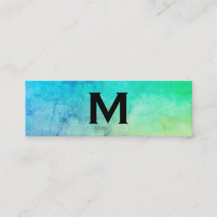 Carte De Visite Mini Maquillage Artiste Texture Aquarelle Monogramme