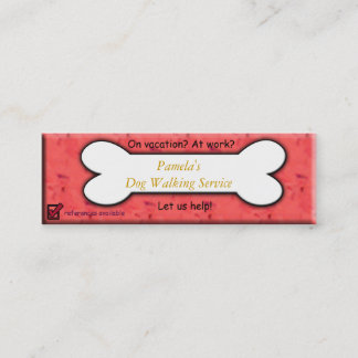 Carte De Visite Mini marcheur de chien