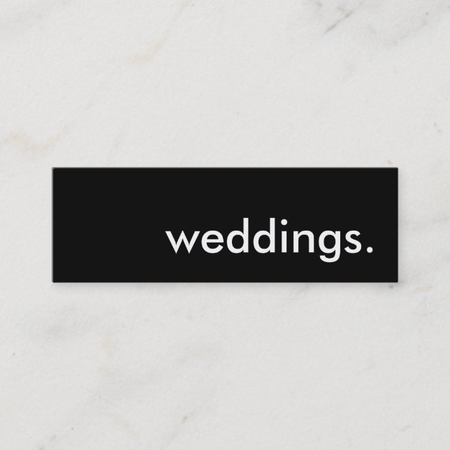 Carte De Visite Mini mariages. (Devant)