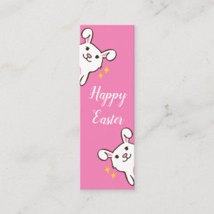 Carte De Visite Mini Marque-page lapin joyeuses Pâques