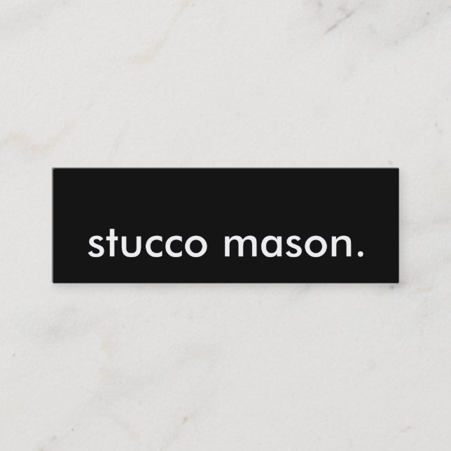 Carte De Visite Mini mason de stuc. (Devant)