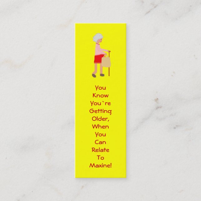 Carte De Visite Mini Maxine comme Signet (Devant)