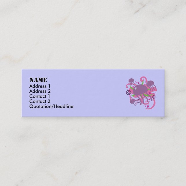 Carte De Visite Mini Méduse (Devant)
