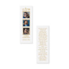 Memorial 3 Photo Gold Signet de prière funéraire