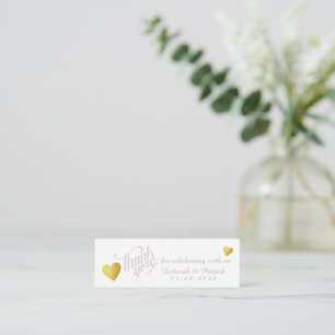 Carte De Visite Mini Merci de célébrer avec nous, notre Mariage