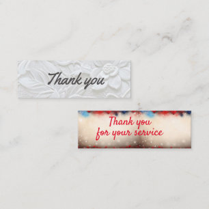 Carte De Visite Mini Merci/Merci pour votre service
