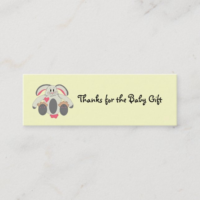 Carte De Visite Mini Merci pour le cadeau bébé (Devant)