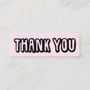 Carte De Visite Mini Merci pour votre commande Médias sociaux Icônes Ro