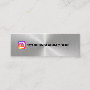 Carte De Visite Mini Metal Instagram Médias sociaux Mini Carte de visit