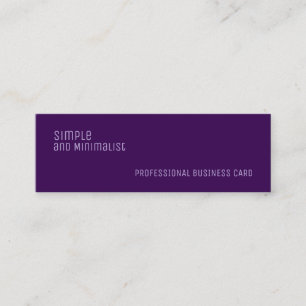 Carte De Visite Mini Mince violet minimaliste