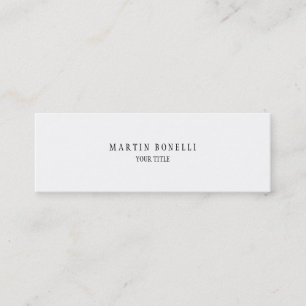 Carte De Visite Mini Mini blanc professionnel simple simple