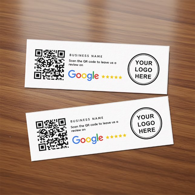 Carte De Visite Mini Mini code QR petites insertions d'avis Google pour (Créateur téléchargé)
