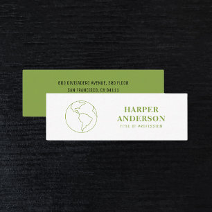 Carte De Visite Mini Mini logo écologique minimal   Éco Professionnel